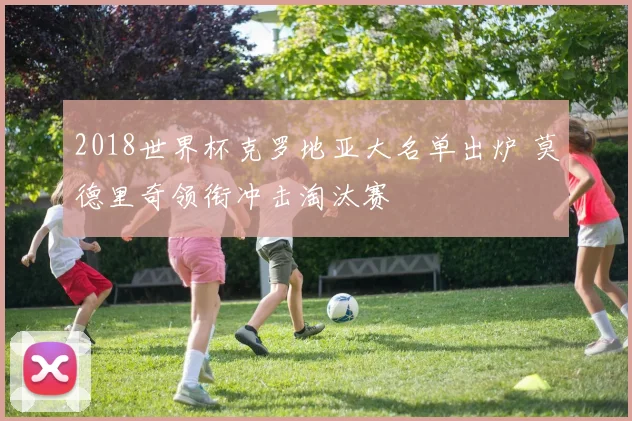 2018世界杯克罗地亚大名单出炉 莫德里奇领衔冲击淘汰赛